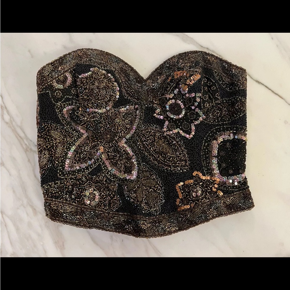Oleg Cassini Beaded corset